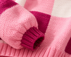 Blush & Magenta Checkerboard Sweater