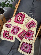 Boho Granny Square Tie Cardigan