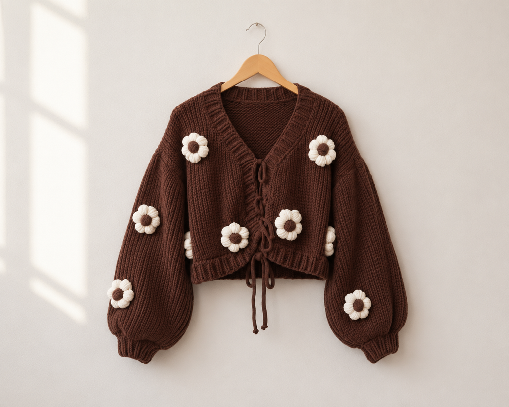 Meadow Bloom Tie-Front Sweater