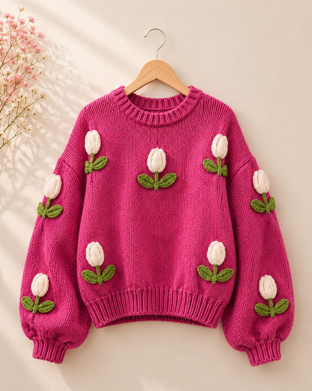 Blooming Tulip Garden Sweater