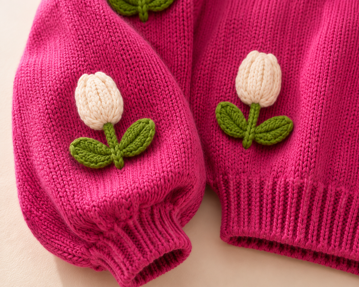 Blooming Tulip Garden Sweater