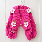 The Barbiecore Bloom Cardigan