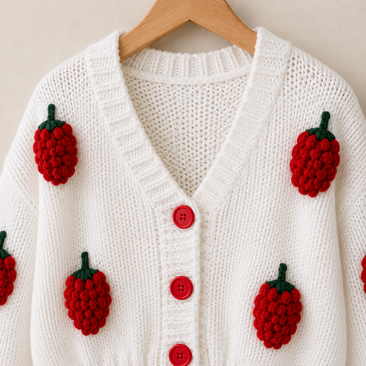 The Strawberry Fields Cream Cardigan