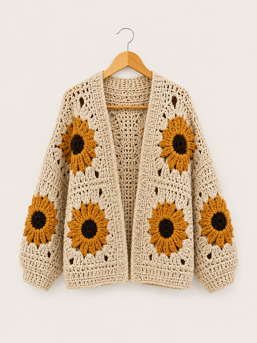 Prairie Sunflower Granny Square Cardigan