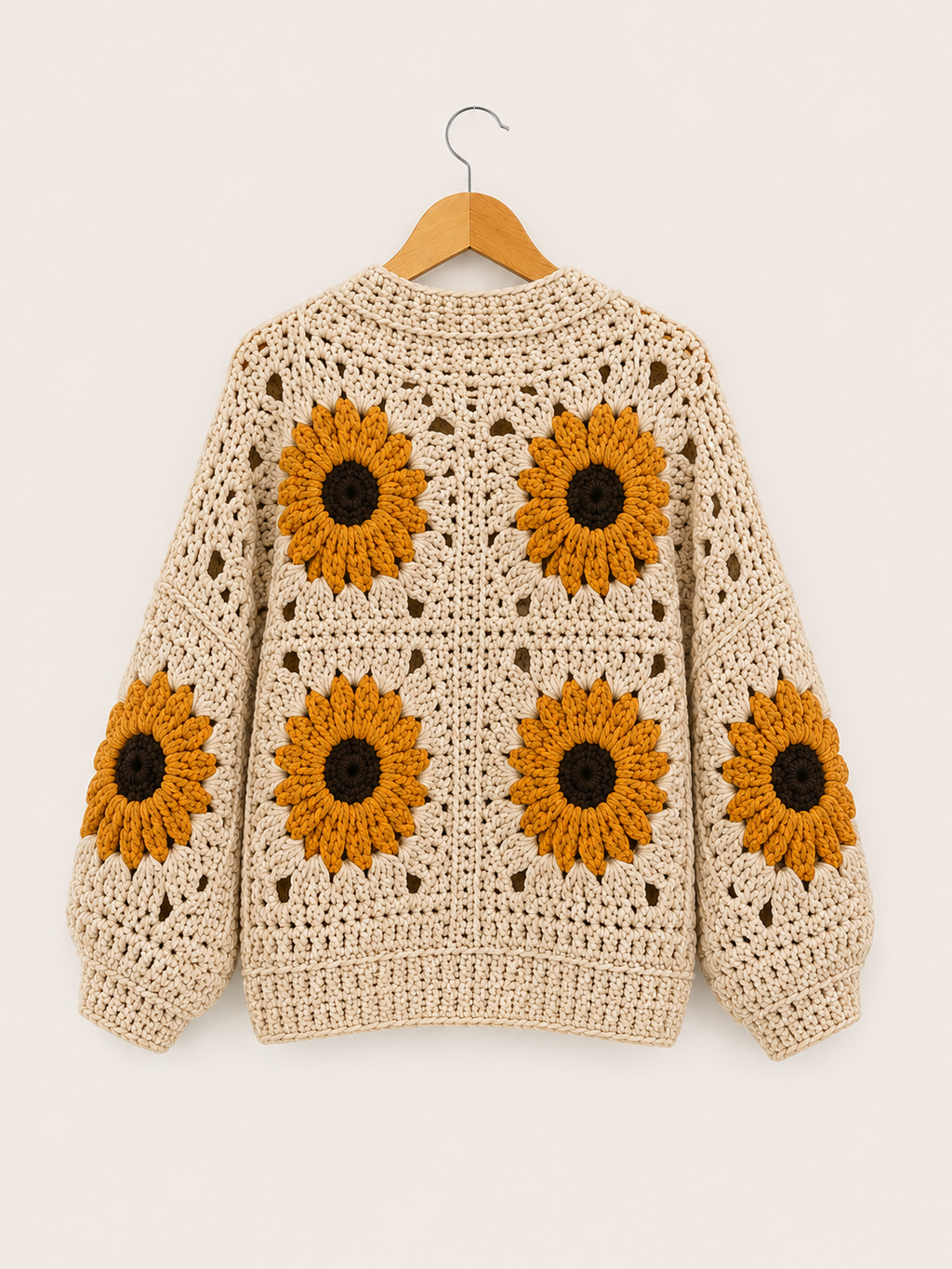 Prairie Sunflower Granny Square Cardigan
