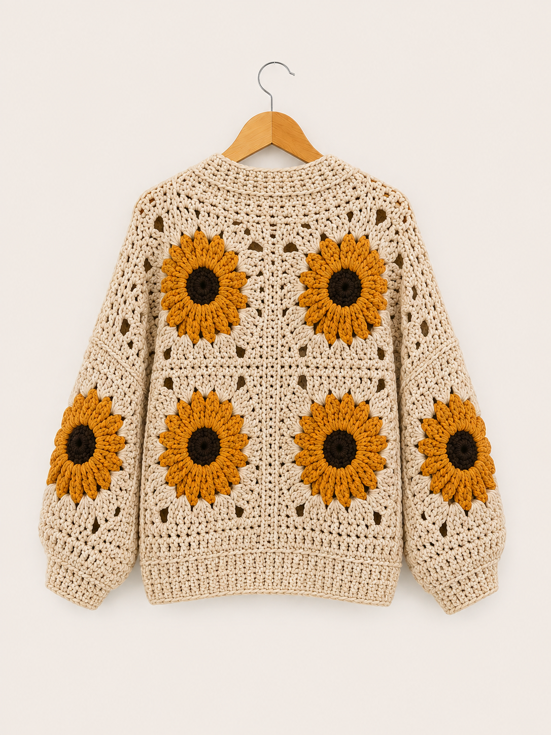 Prairie Sunflower Granny Square Cardigan