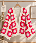 Floral Granny Square Cardigan