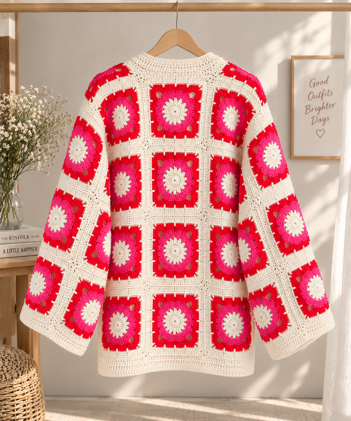 Floral Granny Square Cardigan
