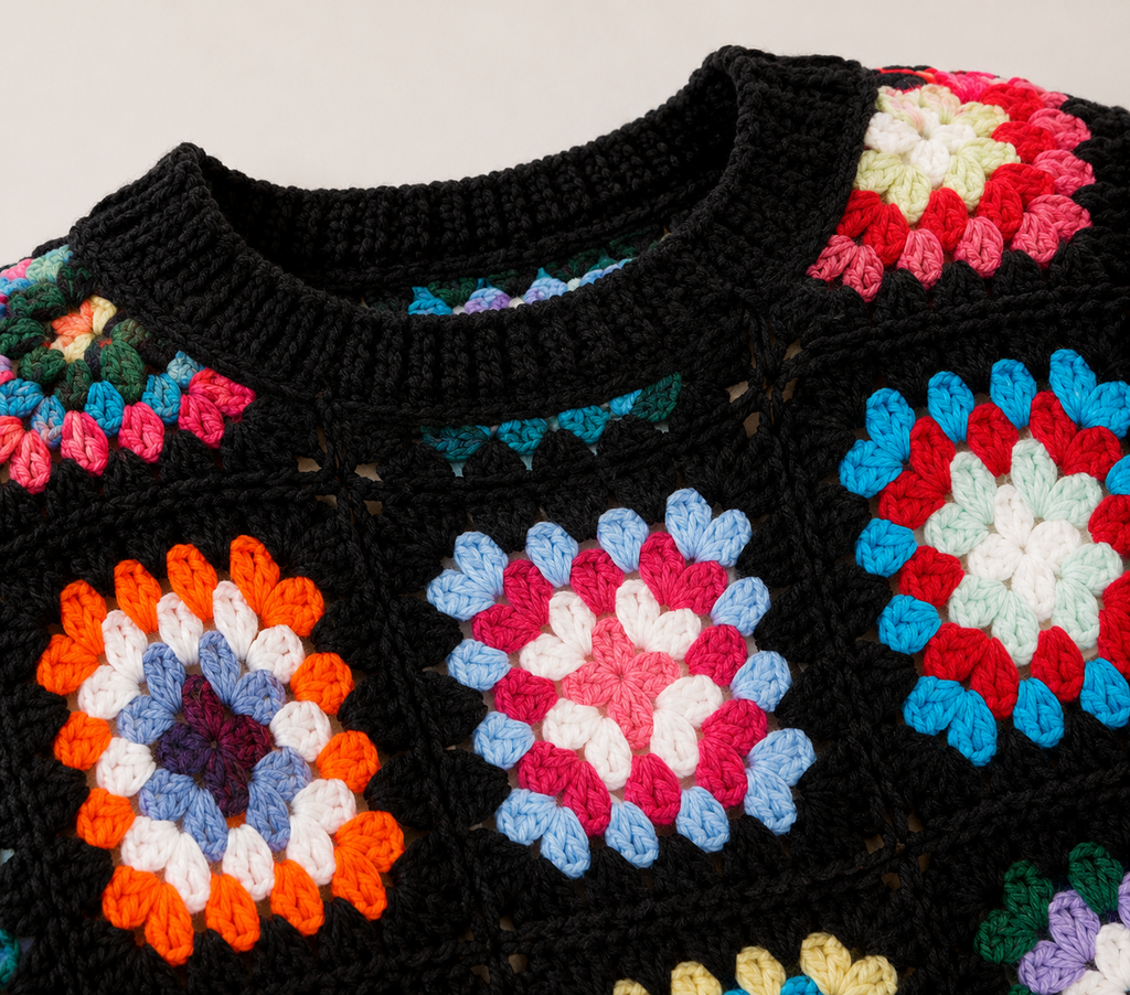 The Kaleidoscope Granny Square Pullover