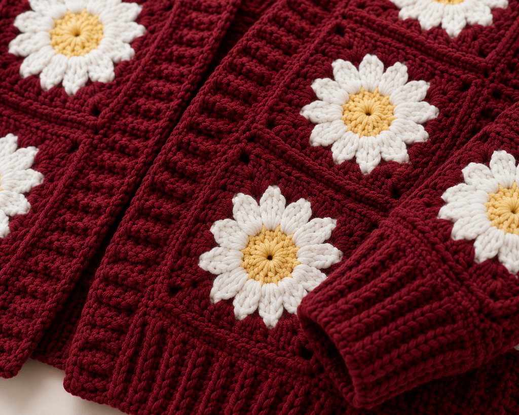 The Daisy Patchwork Granny Square Cardigan