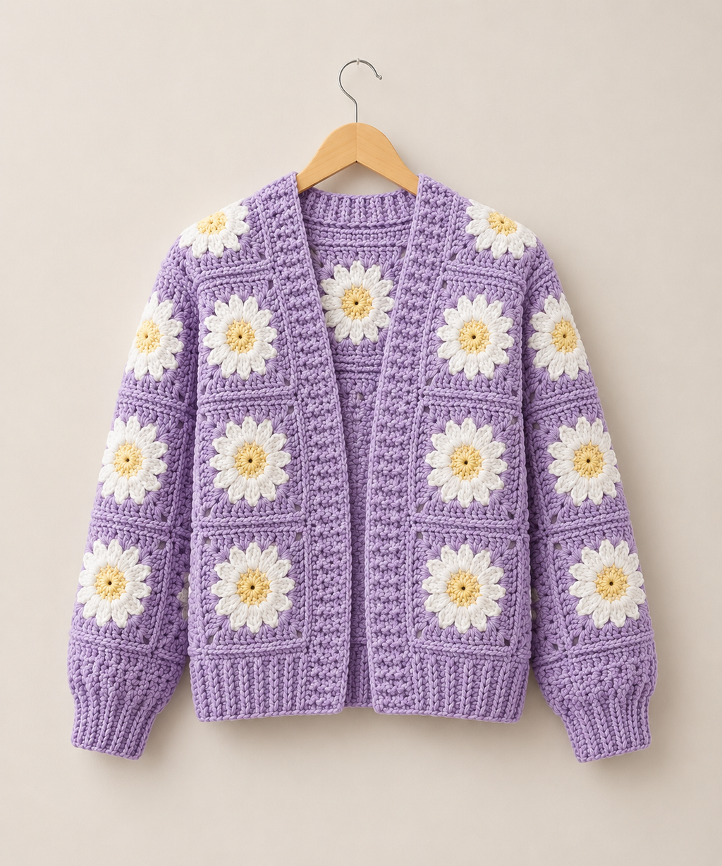 The Daisy Patchwork Granny Square Cardigan
