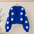 The Royal Cobalt Daisy Cardigan
