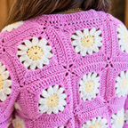 Lavender Daisy Crochet Cardigan